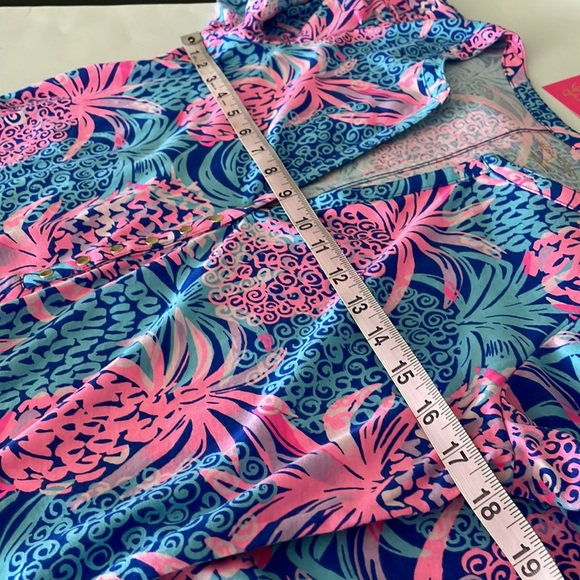 Lilly Pulitzer Marlie Dress Borealis Blue Tropic Down Low - Medium - Picture 7 of 13